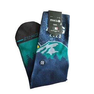 NWT Stance MLB 2023 All‎ Star Game Home Run Derby Galaxy Crew Socks L Navy